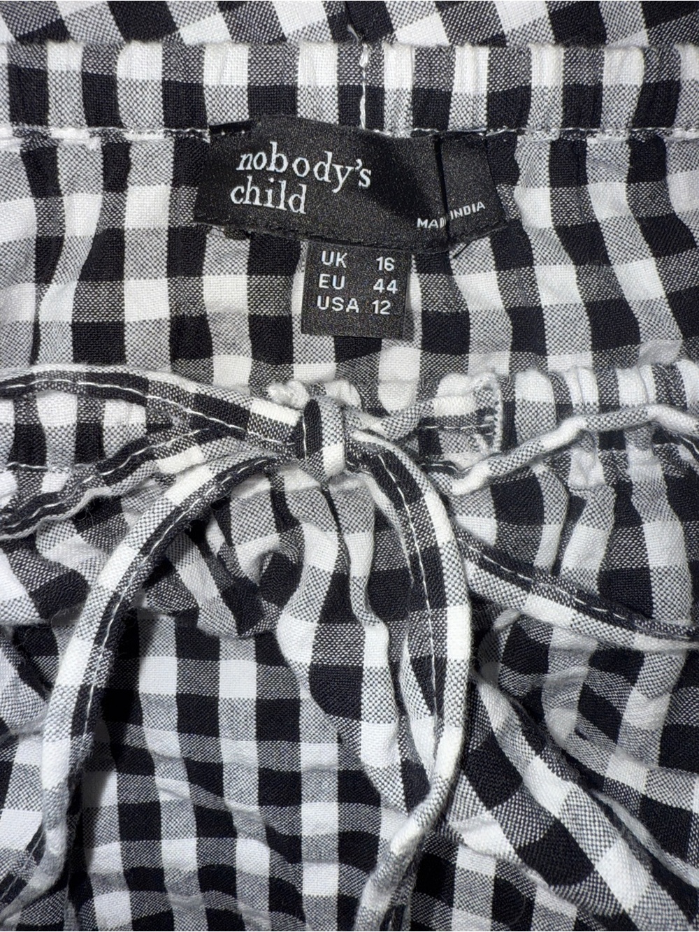 Nobody’s Child | Black Gingham Midi Skirt | 12 - Picture 7 of 10